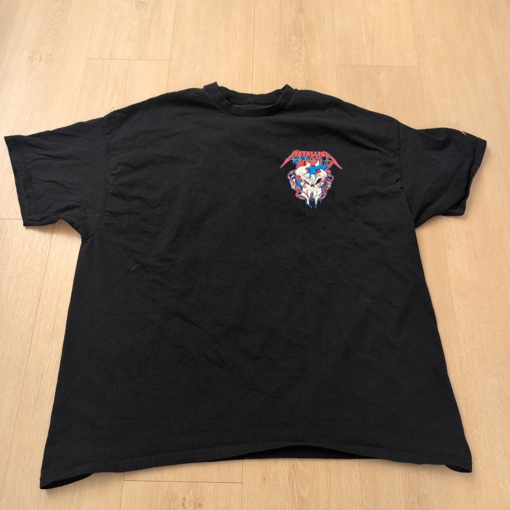 Metallica American Red Cross Blood Donor T-Shirt Mens 2XL Black Graphic Tee
